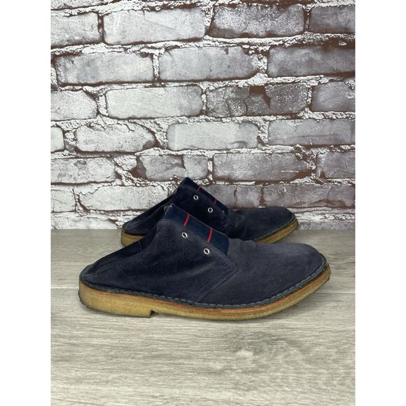 Band of Outsiders Blue Suede Leather Gum Soles Mule Shoes Women Sz 40EU/9.5M US - Picture 3 of 16